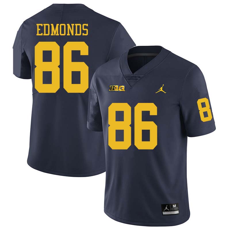 Jordan Brand Men #86 Conner Edmonds Michigan Wolverines College Football Jerseys Sale-Navy